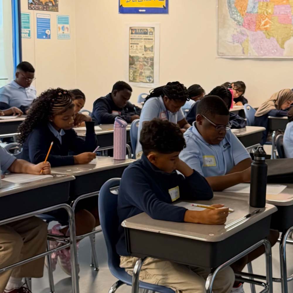 students in class