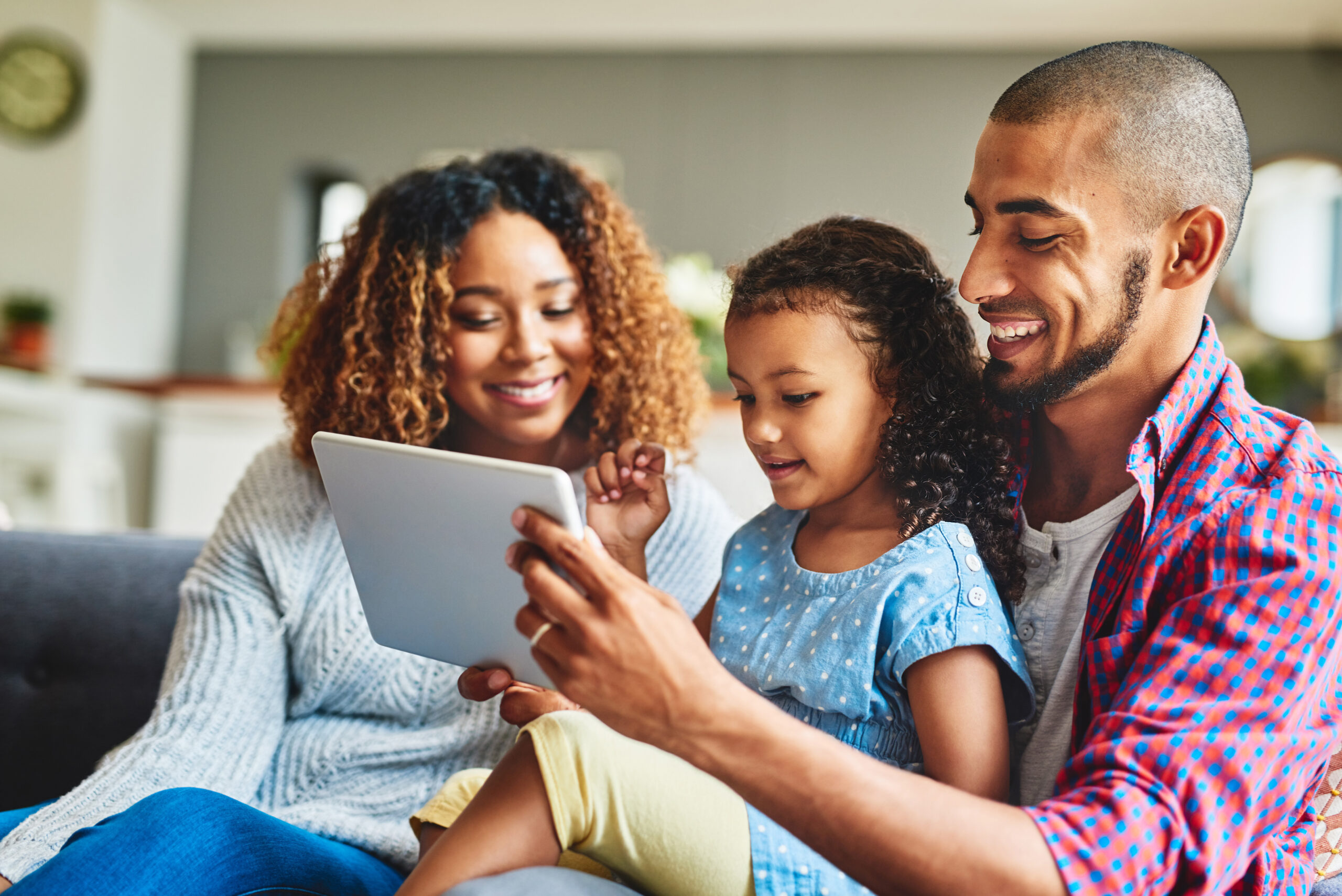 happy parents with child